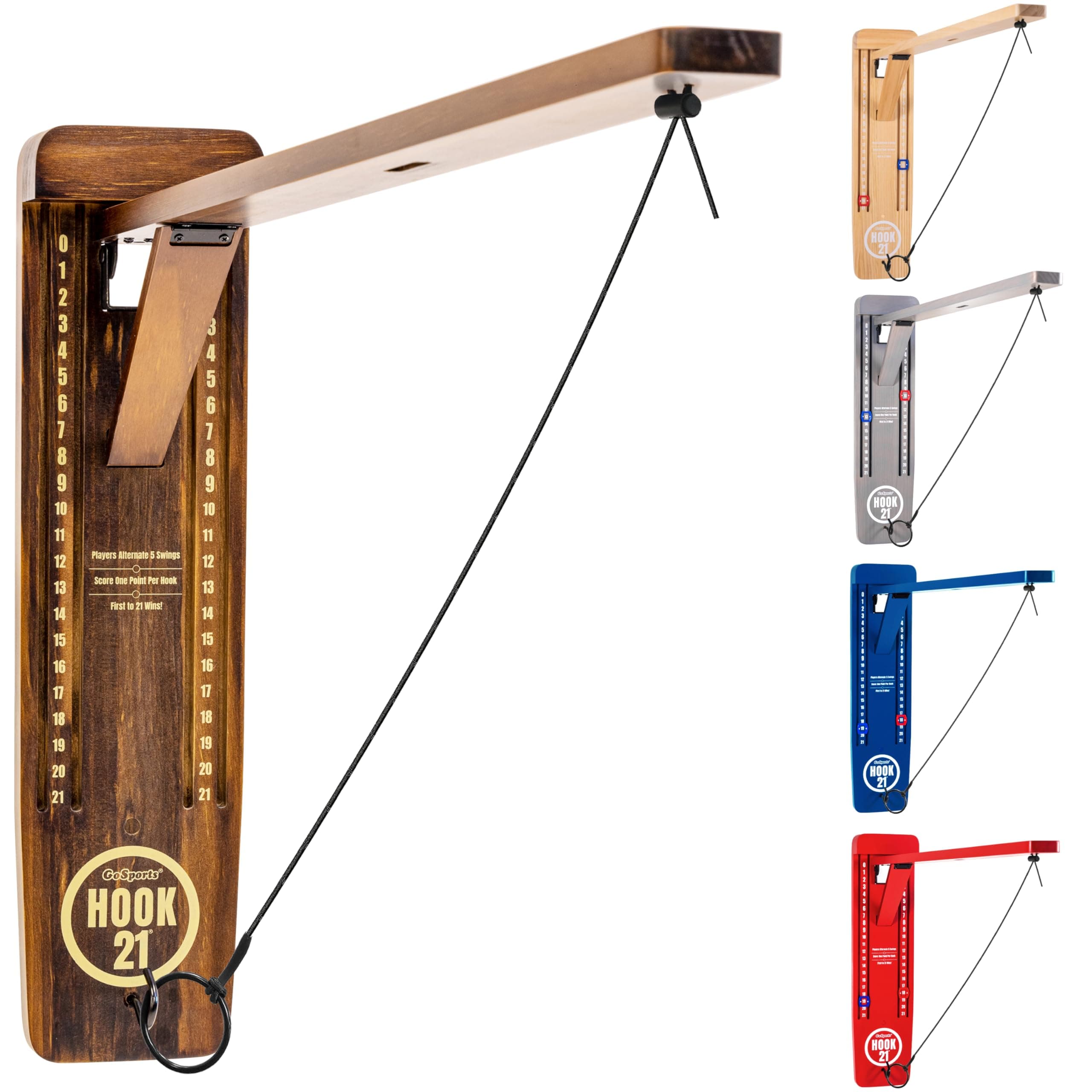 GoSports Hook 21 Wall Mount Ring Swing Game